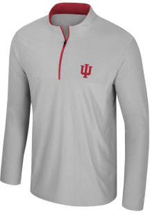 Mens Indiana Hoosiers Grey Colosseum Atomic Qtr Zip Pullover