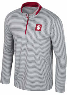 Mens Indiana Hoosiers Cardinal Colosseum Blackett Qtr Zip Pullover