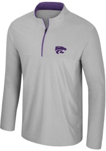 Mens K-State Wildcats Grey Colosseum Atomic Qtr Zip Pullover