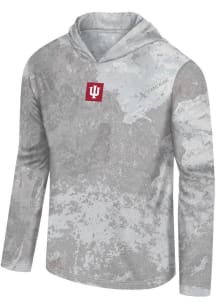 Mens Indiana Hoosiers Grey Colosseum Realtree Roscoe Long Sleeve Hoodie