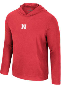 Mens Nebraska Cornhuskers Red Colosseum Strauss Long Sleeve Hoodie