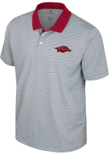 Colosseum Arkansas Razorbacks Mens Cardinal Blackett Short Sleeve Polo