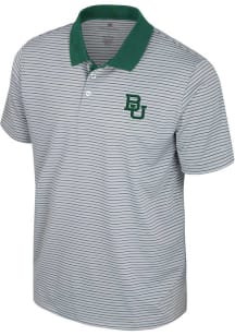 Colosseum Baylor Bears Mens Green Blackett Short Sleeve Polo