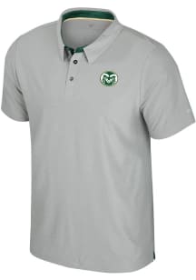 Colosseum Colorado State Rams Mens Grey Atomic Short Sleeve Polo