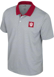 Mens Indiana Hoosiers Cardinal Colosseum Blackett Short Sleeve Polo Shirt