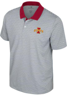Colosseum Iowa State Cyclones Mens Cardinal Blackett Short Sleeve Polo