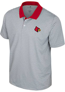 Colosseum Louisville Cardinals Mens Red Blackett Short Sleeve Polo