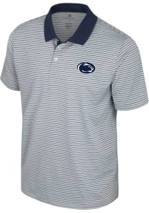 Mens Penn State Nittany Lions Navy Blue Colosseum Blackett Short Sleeve Polo Shirt