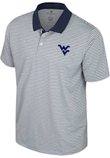 Colosseum West Virginia Mountaineers Mens Navy Blue Blackett Short Sleeve Polo
