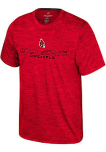 Colosseum Ball State Cardinals Red Theoretical Short Sleeve T Shirt