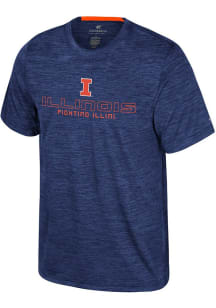 Illinois Fighting Illini Navy Blue Colosseum Theoretical Short Sleeve T Shirt