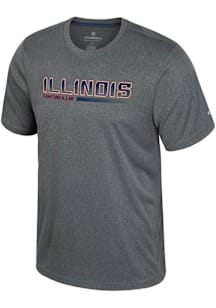 Colosseum Illinois Fighting Illini Charcoal Physics Short Sleeve T Shirt