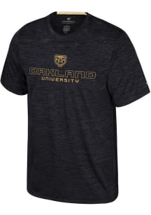Colosseum Oakland University Golden Grizzlies Black Theoretical Short Sleeve T Shirt