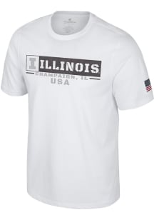 Illinois Fighting Illini White Colosseum OHT Clearance Short Sleeve T Shirt