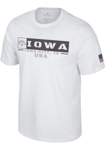 Iowa Hawkeyes White Colosseum OHT Clearance Short Sleeve T Shirt