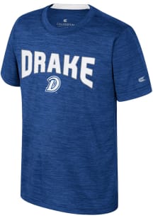 Colosseum Drake Bulldogs Youth Blue Rylos Short Sleeve T-Shirt