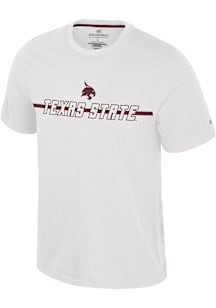 Colosseum Texas State Bobcats White Teller Short Sleeve T Shirt