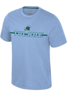 Colosseum Tulane Green Wave Light Blue Teller Short Sleeve T Shirt