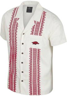 Colosseum Arkansas Razorbacks Mens Cardinal Calculations Short Sleeve Dress Shirt
