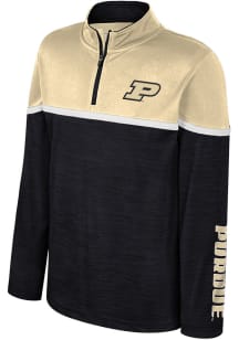 Colosseum Purdue Boilermakers Youth Black Billy Long Sleeve Quarter Zip Shirt