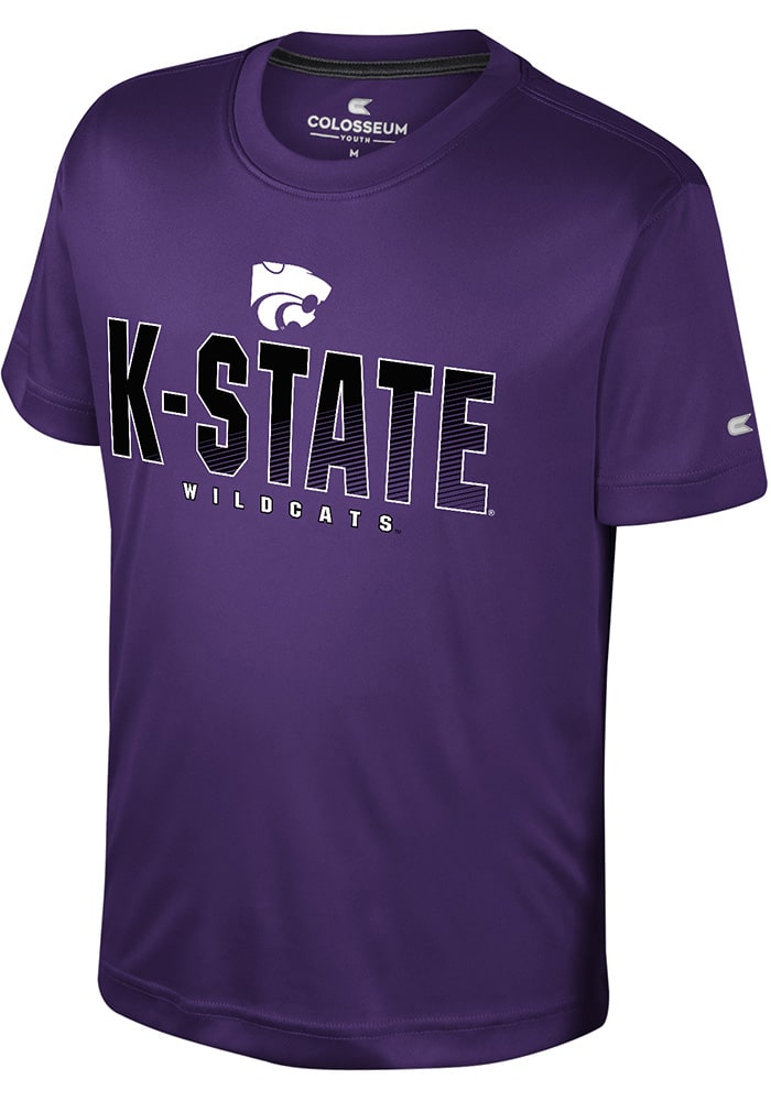 Colosseum K-State Wildcats Youth Purple Hargrove Short Sleeve T-Shirt