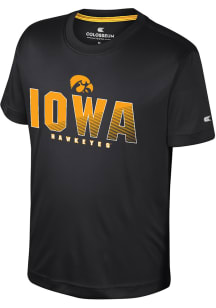 Colosseum Iowa Hawkeyes Youth Black Hargrove Short Sleeve T-Shirt