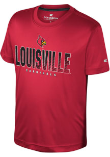 Colosseum Louisville Cardinals Youth Red Hargrove Short Sleeve T-Shirt