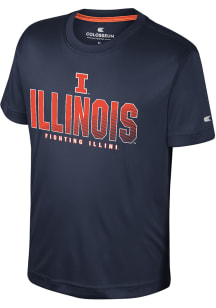 Colosseum Illinois Fighting Illini Youth Navy Blue Hargrove Short Sleeve T-Shirt