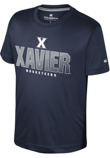 Colosseum Xavier Musketeers Youth Navy Blue Hargrove Short Sleeve T-Shirt