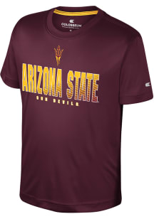Colosseum Arizona State Sun Devils Youth Maroon Hargrove Short Sleeve T-Shirt