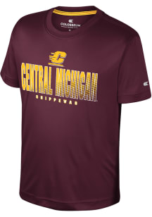Colosseum Central Michigan Chippewas Youth Maroon Hargrove Short Sleeve T-Shirt