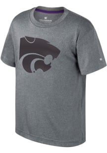 Colosseum K-State Wildcats Youth Grey Very Metal Short Sleeve T-Shirt