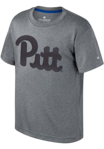 Colosseum Pitt Panthers Youth Grey Very Metal Short Sleeve T-Shirt