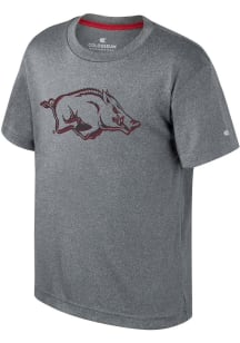 Colosseum Arkansas Razorbacks Youth Grey Very Metal Short Sleeve T-Shirt