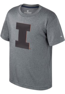 Colosseum Illinois Fighting Illini Youth Grey Very Metal Short Sleeve T-Shirt