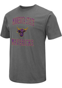 Colosseum Minnesota State Mankato Mavericks Charcoal Field Short Sleeve T Shirt