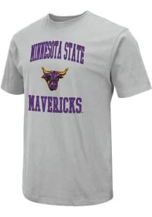 Colosseum Minnesota State Mankato Mavericks Grey Field Short Sleeve T Shirt