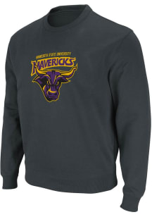 Colosseum Minnesota State Mankato Mavericks Mens Black Campus Long Sleeve Crew Sweatshirt