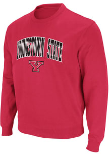 Colosseum Youngstown State Penguins Mens Red Stadium Design Long Sleeve Crew Sweatshirt