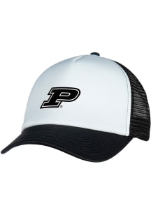 Colosseum White Purdue Boilermakers Foam Trucker Adjustable Hat