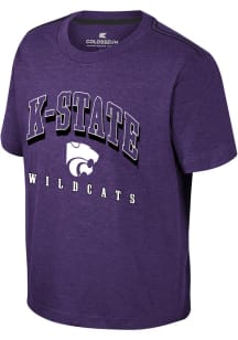 Colosseum K-State Wildcats Youth Purple Hawkins Short Sleeve T-Shirt