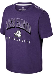 Colosseum TCU Horned Frogs Youth Purple Hawkins Short Sleeve T-Shirt