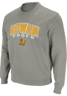 Colosseum Rowan University Mens Grey Stadium Long Sleeve Crew Sweatshirt
