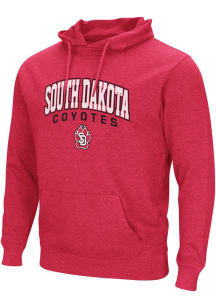 Colosseum South Dakota Coyotes Mens Red Campus Long Sleeve Hoodie