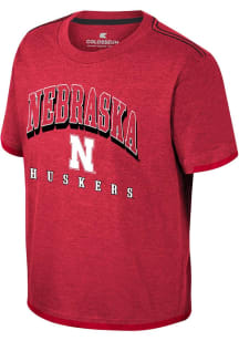 Colosseum Nebraska Cornhuskers Youth Red Hawkins Short Sleeve T-Shirt