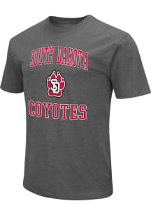 Colosseum South Dakota Coyotes Charcoal Playbook Short Sleeve T Shirt