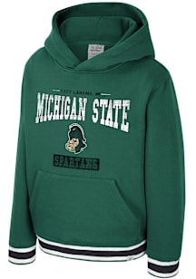 Colosseum Michigan State Spartans Youth Green George Long Sleeve Hoodie