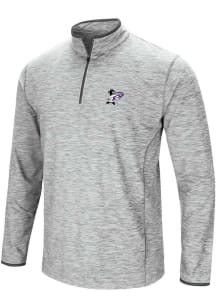 Mens K-State Wildcats Grey Colosseum Alternate Team Logo Sprint Windshirt Qtr Zip Pullover