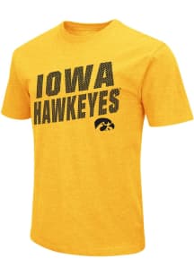 Iowa Hawkeyes Gold Colosseum Flat Name Mascot Playbook Short Sleeve T Shirt