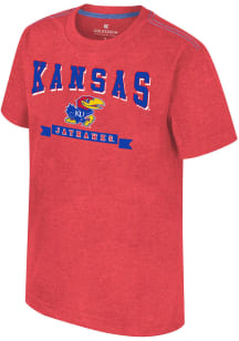 Colosseum Kansas Jayhawks Youth Red Will Short Sleeve T-Shirt